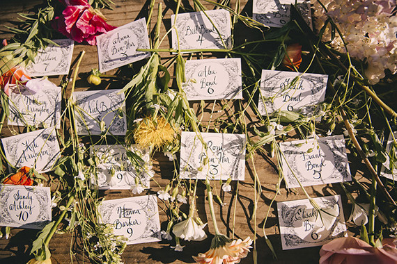 Vintage Wedding Escort Cards Inspiration