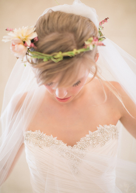 Bride flower crown