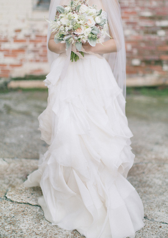 Soft Peach Wedding Bouquet