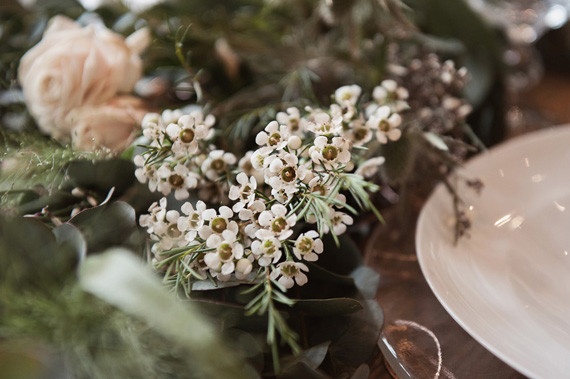 White and green flowers