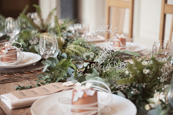 Organic and natural tablescape