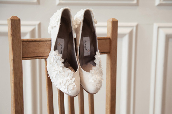White wedding shoes