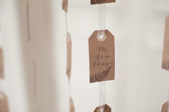 Brown escort cards
