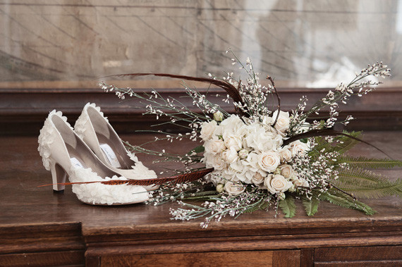 Shoes and flower decor