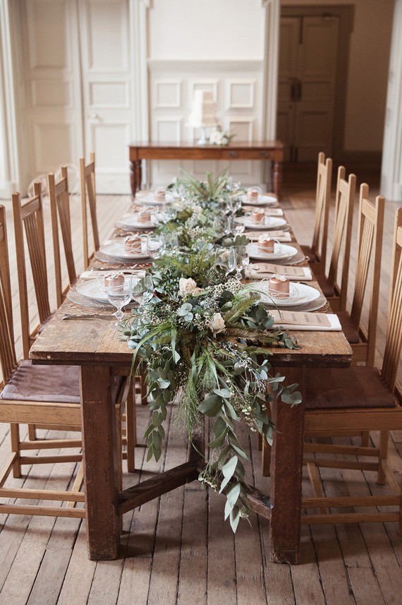 Organic and natural wedding tablescape