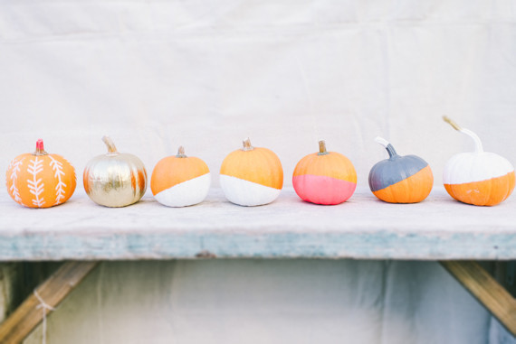 Colored pumpkins