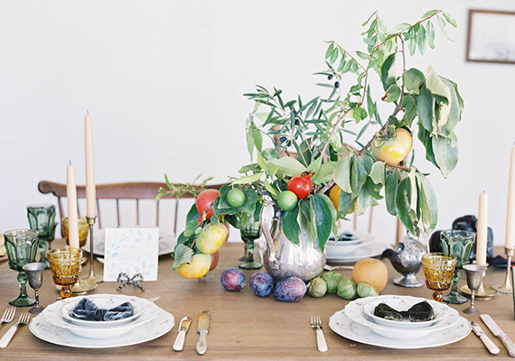 green wedding inspiration tablescape Inspiration
