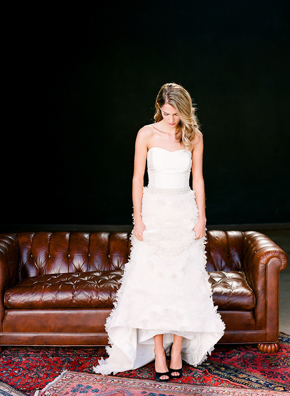 Wedding dress and shoe