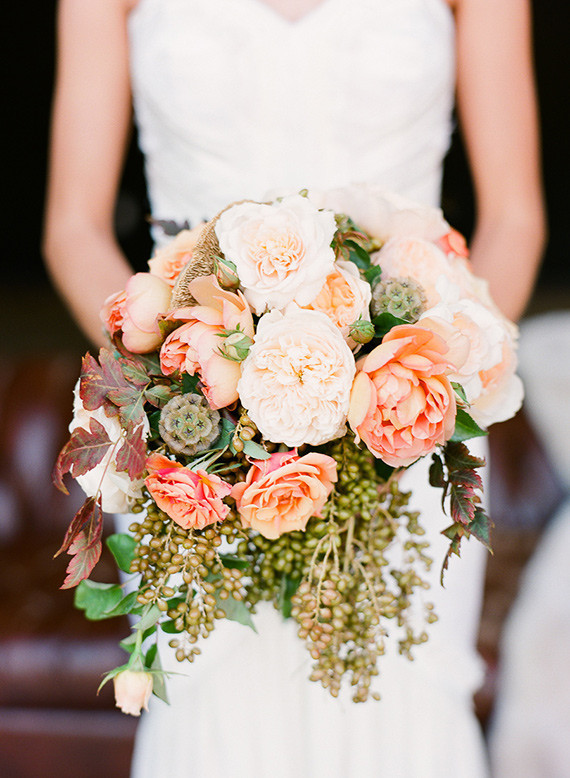Peach colored bouquet