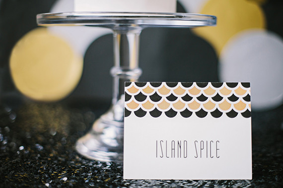 Art Deco black and gold signage