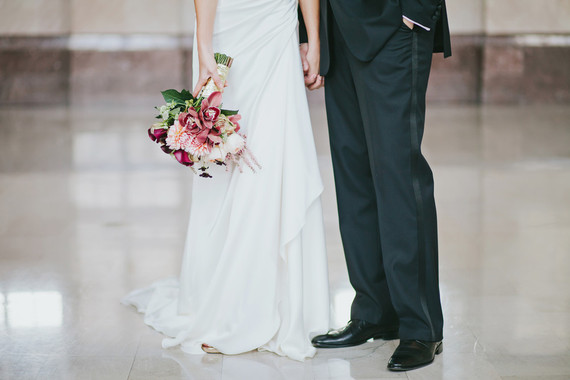 Art Deco black and gold wedding portrait