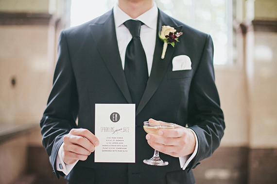 Art Deco black and gold signage