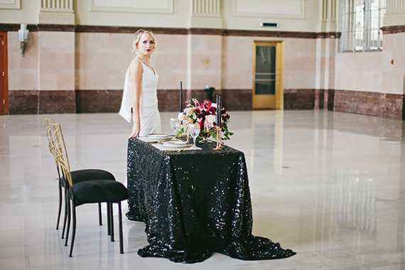Art Deco black and gold table