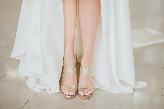 Gold shoes