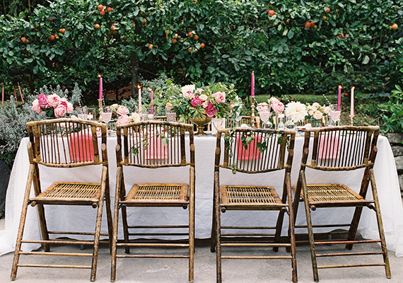 Pink, black and gold dinner party Wedding Inspiration