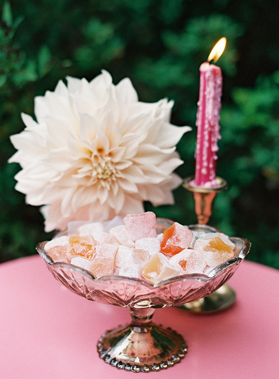 Pink, black and gold dinner party Wedding Inspiration
