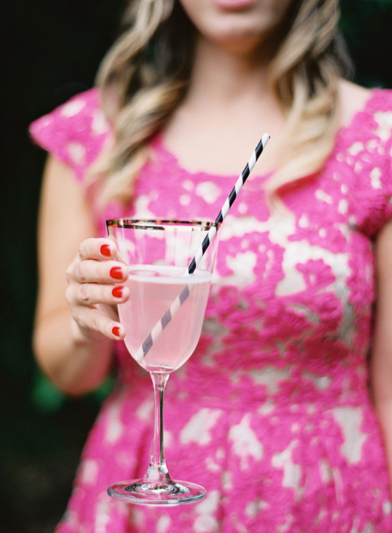 Pink, black and gold dinner party Wedding Inspiration
