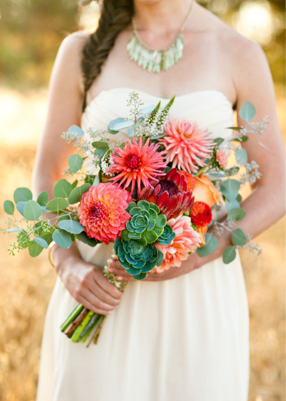 Modern, Rustic Wedding Florals