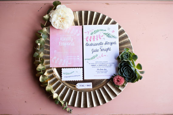 Modern, Rustic Wedding Invitation