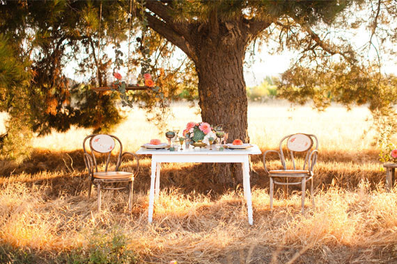 Modern, Rustic Wedding Tablescape