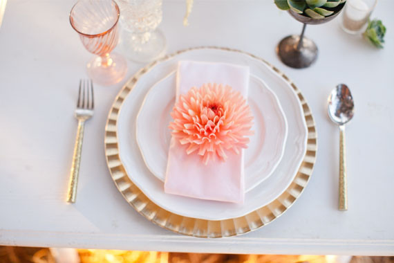 Modern, Rustic Wedding Place Setting Inspiration