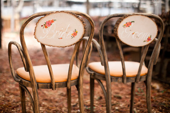 Modern, Rustic Wedding Chair Signage