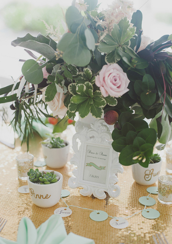 Mint and gold wedding Wedding Inspiration