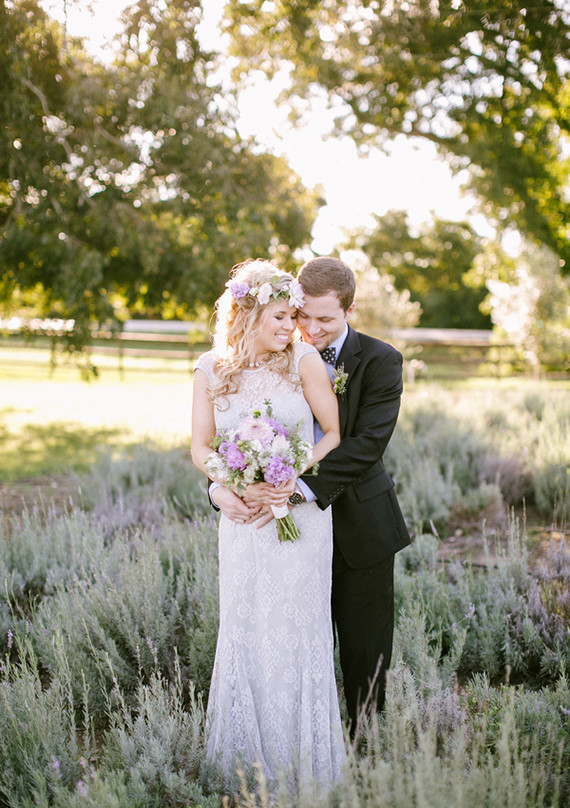 Lavender farm inspiration wedding portrait