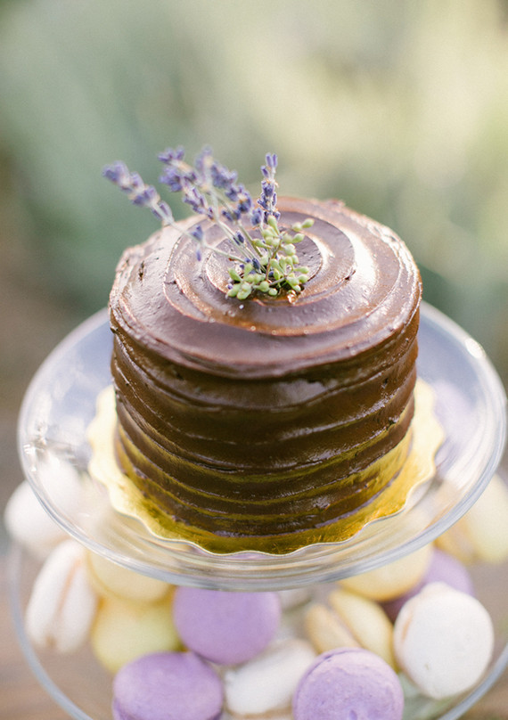 Chocolate lavender cake