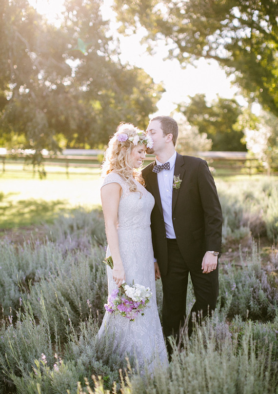Lavender farm inspiration wedding portrait