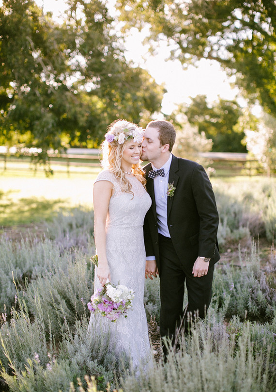 Lavender farm inspiration wedding portrait
