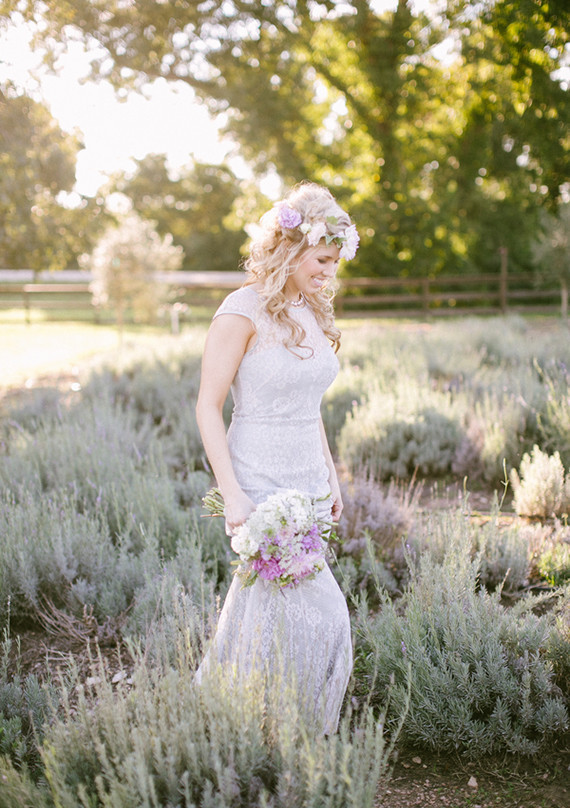Lavender farm inspiration bride