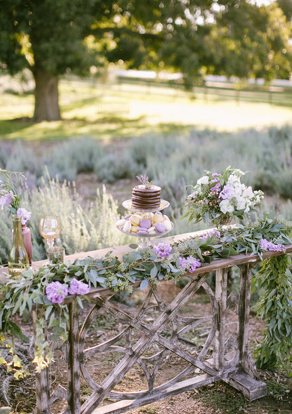 Lavender farm inspiration dessert table