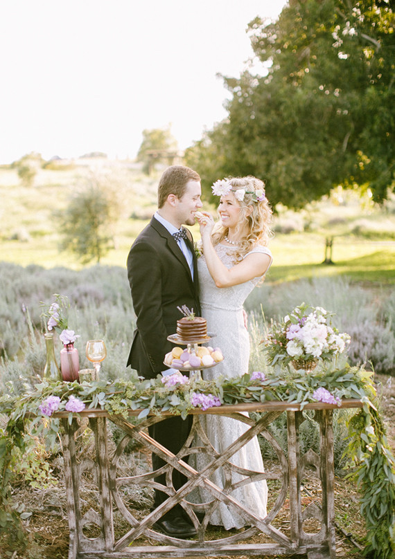 Lavender farm inspiration wedding portrait