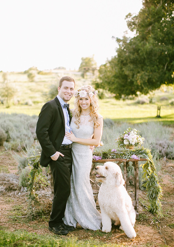 Lavender farm inspiration wedding portrait