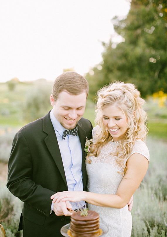 Lavender farm inspiration wedding portrait