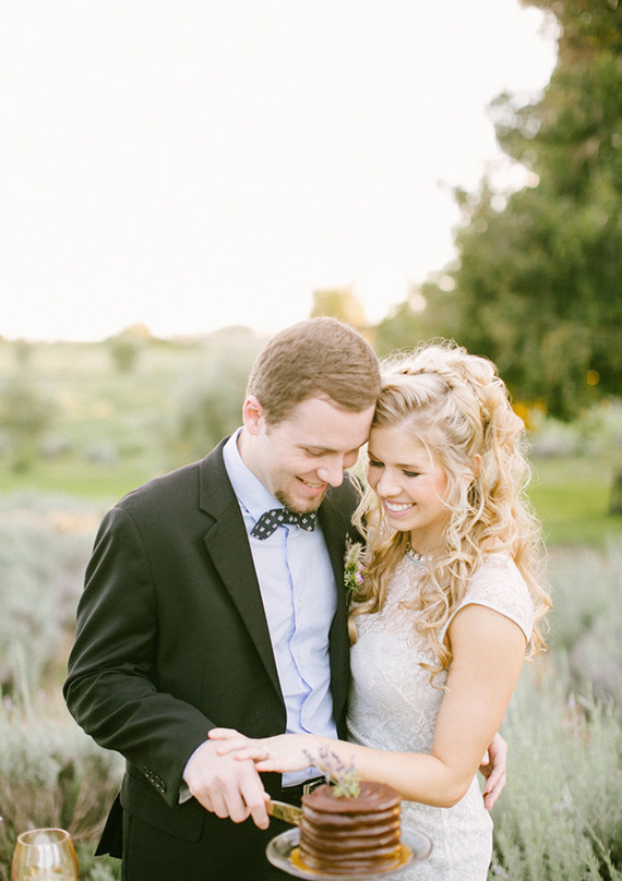 Lavender farm inspiration wedding portrait