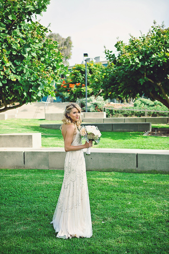 Bride outside portrait