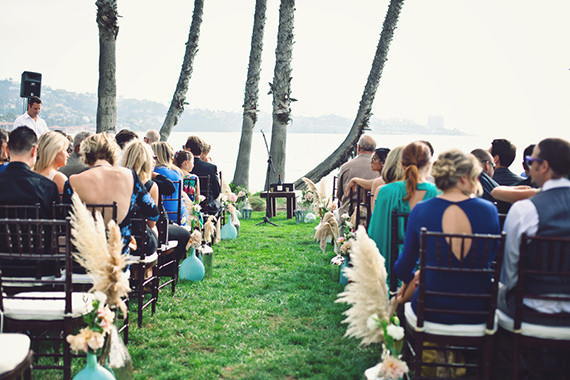 Beach wedding ceremony