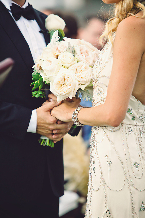 Beach wedding ceremony