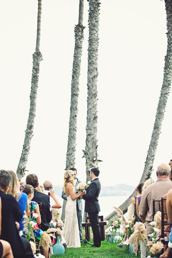 Beach wedding ceremony