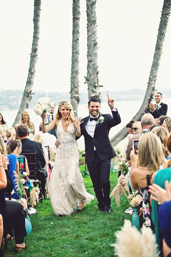 Beach wedding ceremony