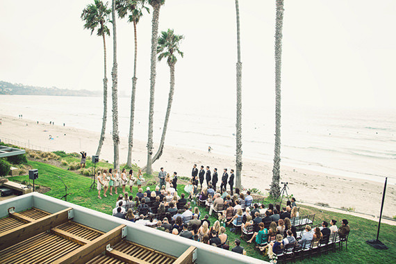 Beach wedding ceremony