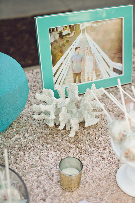 Beach themed wedding decor