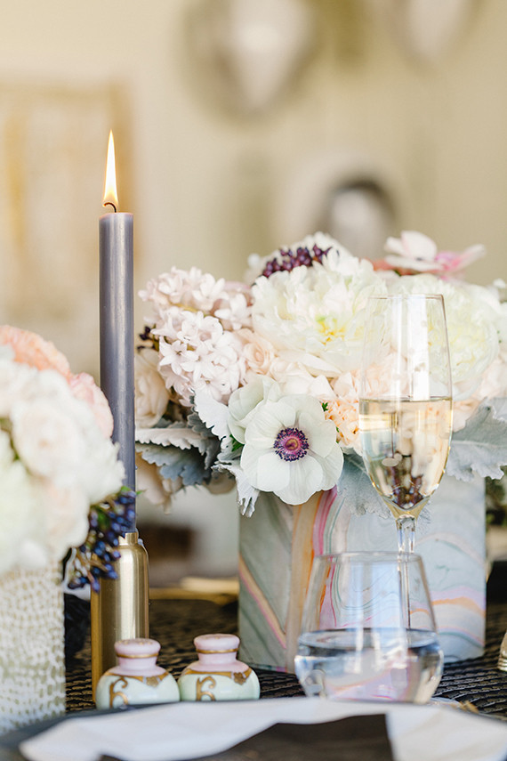 Modern Kate Spade dinner party Wedding Inspiration