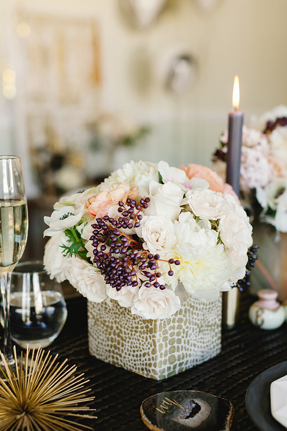 Modern Kate Spade dinner party Wedding Inspiration