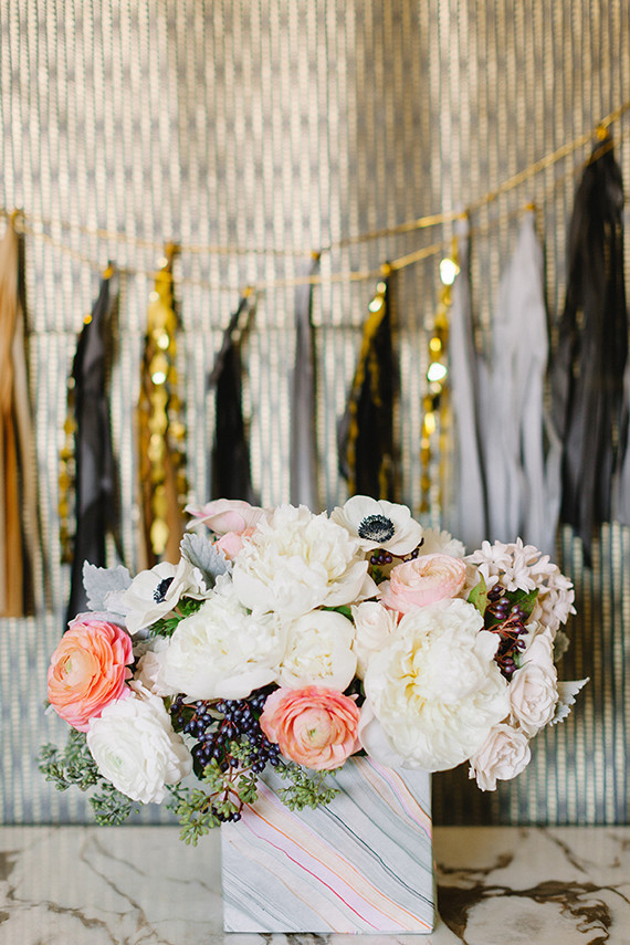 Modern Kate Spade dinner party Wedding Inspiration