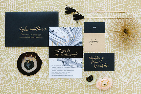 Modern Kate Spade dinner party Wedding Inspiration