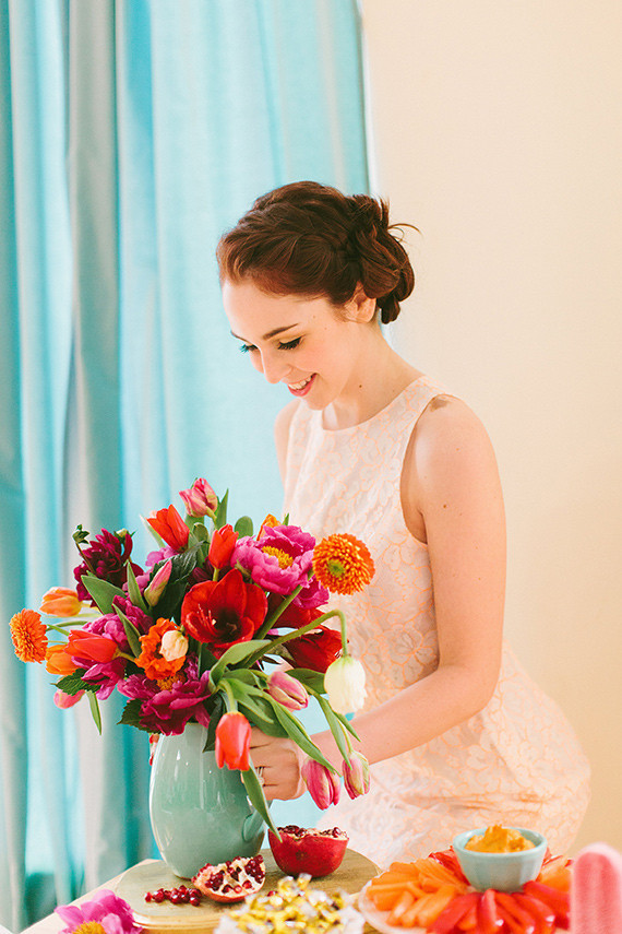 Pink, gold and aqua party inspiration Wedding Inspiration