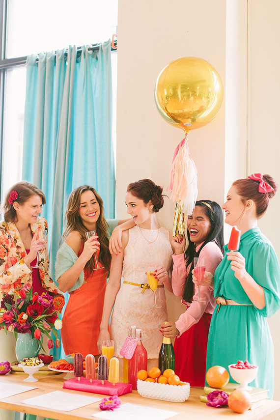 Pink, gold and aqua party inspiration Wedding Inspiration